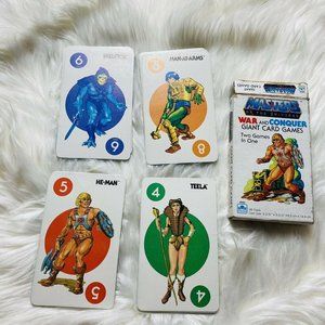 He-Man Masters of the Universe War & Conquer Giant Card Games Complete